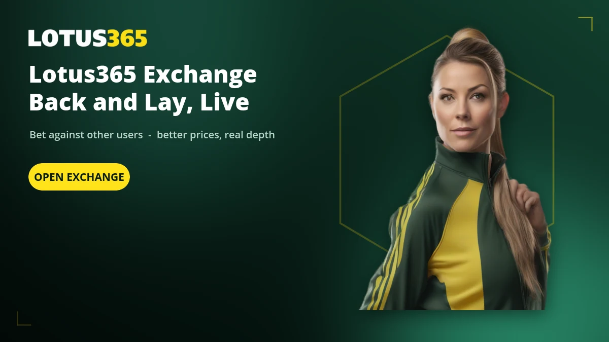 Lotus365 Exchange back and lay cricket market showing matched amounts for Indian users